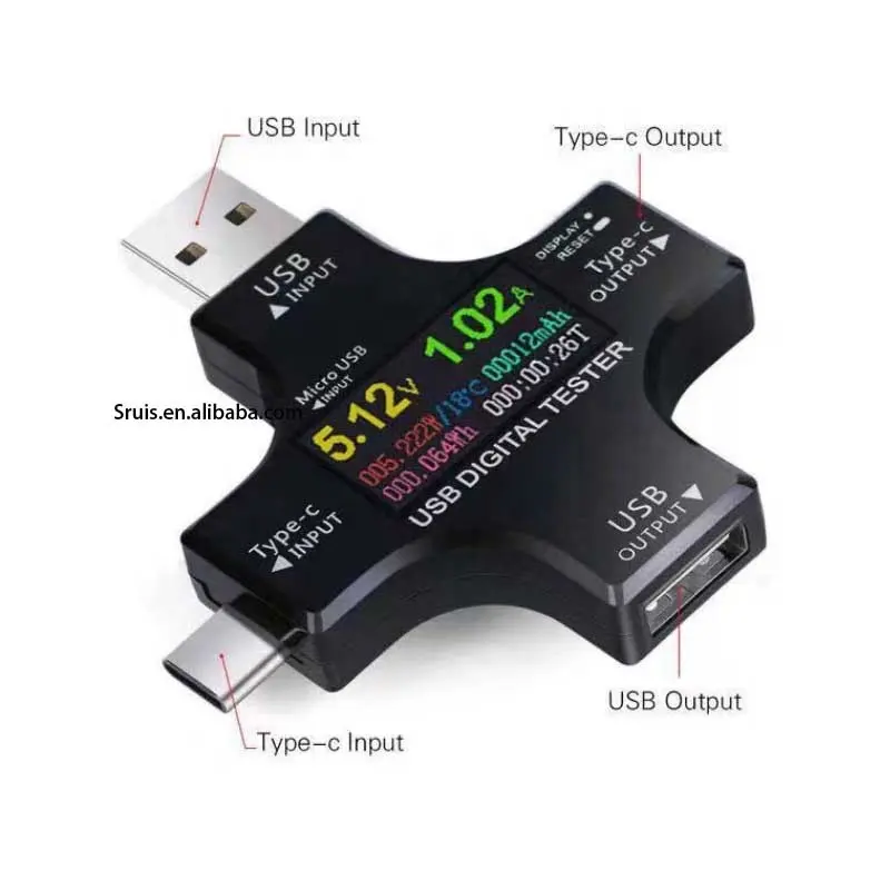 USB 3.0 Type-C USB tester Digital voltmeter amperimetor voltage current meter ammeter detector power bank charger indicator