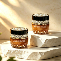 Pot en verre pour crème visage 50g, contenant vide pour soins de la peau avec couvercle, vente en gros