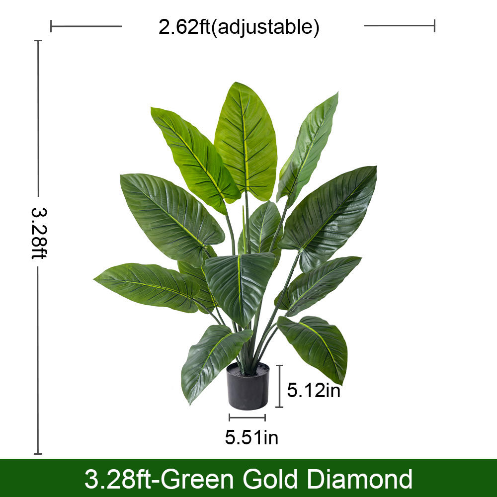 Diamant en or vert de 3,28 pieds