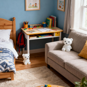 Teddy Bear Night <strong>Light</strong> Battery Operated-Warm White LED Lamp Small Size Switch Control for Kids Bedroom <strong>Nursery</strong> Lighting - Product Image 6