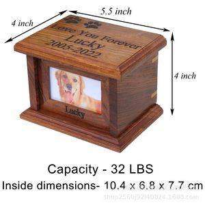 Wooden Photo Pet Urn Rectangle Eco-Friendly <b>Memorial</b> <b>Box</b> for Dog Ashes - Product Image 4