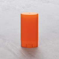 Tube portable en plastique plat pour baume à lèvres, tube ovale torsadé pour cire ou parfum, conteneur de 15g 30g pour déodorant en stick