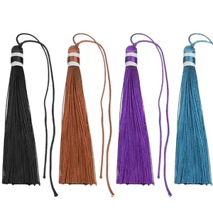 Aliexpress knot 11cm long colorful curtain tassel /2018 New fashion cheap leather bookmark tassel