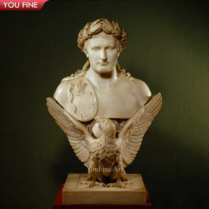 <span class=keywords><strong>Buste</strong></span> <span class=keywords><strong>de</strong></span> Napoléon en marbre blanc grandeur nature, sculpture personnalisée en pierre naturelle - Product Image 2