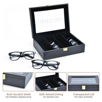 Usine personnalisation 4 Crid lunettes boîte lunettes de soleil vitrine de stockage