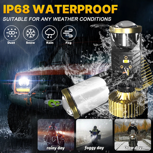 슈퍼 브라이트 프로젝터 LED 헤드라이트 렌즈 미니 H4 LED H7 레이저 헤드라이트 전구 바이 카 LED 프로젝터 렌즈 H4 미니 LED 렌즈 - Product Image 4