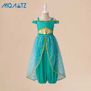 Costume de robe pour filles, <span class=keywords><strong>mille</strong></span> <span class=keywords><strong>et</strong></span> une nuits, Aladdin, lampe magique, cosplay, performance, robe de princesse Jasmine, ensemble deux pièces - Product Image 1