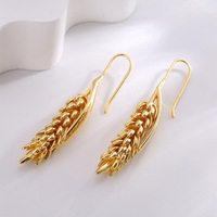 Mode créatif bohême élégant tout blé oreille crochet femme boucles d'oreilles femmes longue balancent cadeau pour un ami