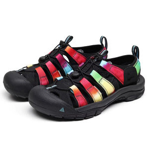 Sandalias de Aventura para Mujer Whisper, Punta Cerrada, Duraderas, Cómodas, Lavables, de Nailon, con Suela de Goma, Color Taupe/Amarillo Dorado - Product Image 6