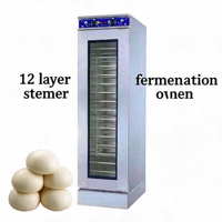 Nouvelle Machine de Fermentation Professionnelle en Acier Inoxydable 220V, Four Vapeur à 12 Niveaux pour la Cuisson du Pain et des Pâtes, Équipement de Restaurant