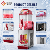 Máquina Comercial de Granizados de Hielo 12L, de un Solo Recipiente, para Margaritas, Smoothies y Granitas