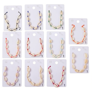 Shell Beaded <b>Bracelets</b> Stainless Steel Handmade Fashion 12Pcs <b>Set</b> Unisex Gift Jewelry Trendy Style - Product Image 2