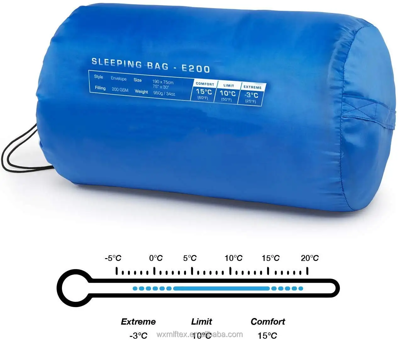 Stock Heavy Duty Envelope Sleeping Bag Lightweight Backpacking Sleeping Bag Schlafsack Outdoor For Camping Outdoors