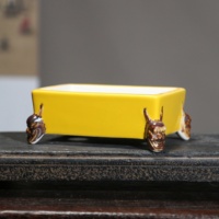 Pot à Bonsaï Rectangulaire en Céramique Faite à la Main de Yixing, Chine