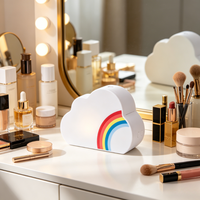 Diffuseur d'huiles essentielles USB écologique, humidificateur en plastique, nuage arc-en-ciel, aromathérapie, nébuliseur ultrasonique, design mignon, lumière LED