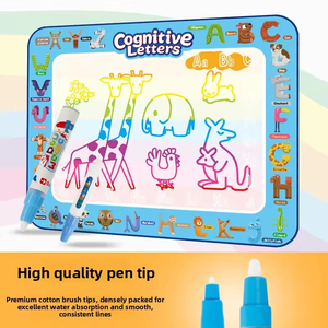 Lienzo de acuarela para niños, bloc de dibujo y pintura con letras para reconocerlas, tablero de escritura educativo e intelectual - Product Image 4