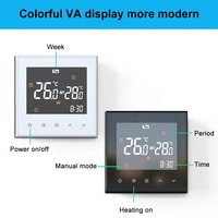 Thermostat d'ambiance électrique WiFi TOUPWELL TP501UHPW en PC, durable et résistant au feu, pour usage commercial et résidentiel