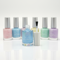 Flacons carrés en verre rechargeables de 10 ml pour vernis à ongles avec pinceau à capuchon hexagonal de 13 mm, contenants vides pour laque à ongles pour emballage cosmétique