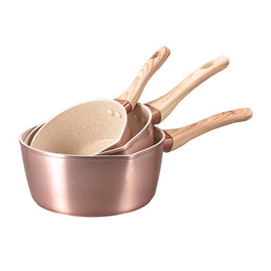 Milk Pot Non Stick Gold 1.5L For Induction Cooker Baby Food Preparation - Product Image 3