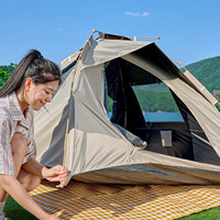 Tente de camping pliable portable pour l'extérieur, tente entièrement automatique à installation rapide, prête pour la plage et imperméable