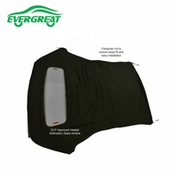 Pour 05-14 Ford Mustang Convertible Soft Top avec fenêtre en verre chauffée approuvée par le DOT Tan