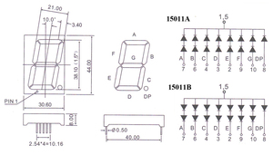 Indicateur de levage d'ascenseur Super rouge 1.5 pouces affichage <span class=keywords><strong>led</strong></span> <span class=keywords><strong>7</strong></span> segments à 1 chiffre et affichage <span class=keywords><strong>led</strong></span> du prix de fonctionnement de la station-service - Product Image 2