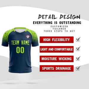 Классические футбольные тренировочные комплекты цвета полуночно-синий для взрослых и детей - Product Image 4