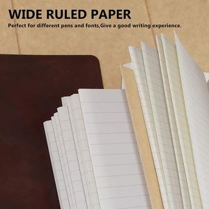 Diario hecho a mano de cuero genuino Crazy Horse OEM con cubierta de papel hecho a mano, producto de curtido vegetal. - Product Image 3