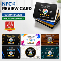 OEM Individuell Bedruckte Programmierbare Acryl-PVC-Ntag215 Social-Media-NFC-Karte für Google-Bewertungen, Französisch für Hotel, Spa, Yoga-Studio, Bar