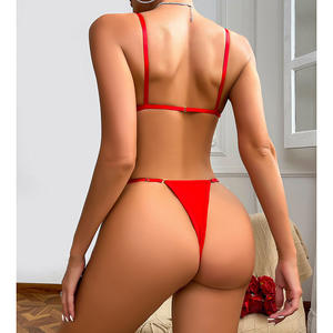 Design Inspired Bow Sexy Lingerie Fashionable High-End Elegant Bow Chain Sexy Lingerie Two-Piece Set for Women - Product Image 5