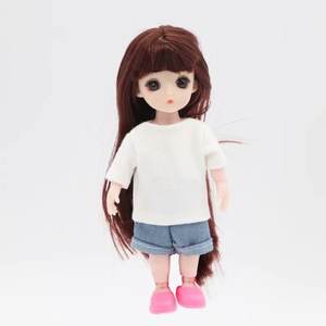 Poupée de beauté pour enfants, mini poupée en vinyle, bon marché, collection 1/8, bjd, accessoire de bébé, fille à la mode - Product Image 2