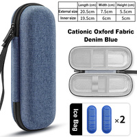 Sac isotherme portable personnalisé OEM/ODM pour insuline avec pack de glace réutilisable, sac isolant en EVA givré à fermeture éclair pour le rangement des stylos à insuline pour diabétiques