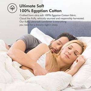 Edredón acolchado personalizado de algodón egipcio 100% con diseño de caja deflectora sólida blanca con estilo moderno para hoteles - Product Image 2