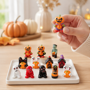 Kit Artigianale in Resina per Miniature di Halloween, Decorazioni per Torte Spaventose Fai-da-Te, Mostri, Zucche, Fantasmi, Giocattoli per Bambini, Decorazioni e Regali per Artigiani - Product Image 3