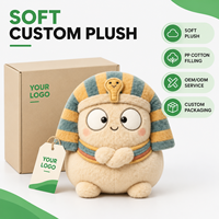 Peluche personnalisée Pharaons Égyptiens brodée anti-stress en tissu polyester ultra doux, vente en gros directe usine OEM ODM à bas prix