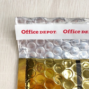 High-quality Poly Matte Gold Bubble Mailers Packaging Shipping Bag for <b>Shoes</b> & <b>Socks</b> Custom Printed Logo Luxury Style - Product Image 6