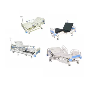 चिकित्सा उपकरण अस्पताल बिस्तर 3 क्रैंक मैनुअल बहु-कार्य ईकू रोगी के लिए विद्युत नर्सिंग देखभाल बिस्तर