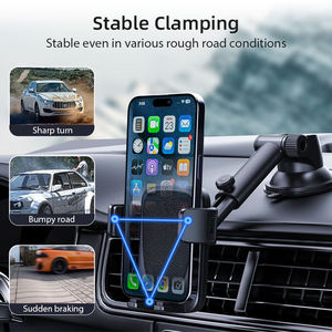 ที่ยึดโทรศัพท์มือถือในรถยนต์แบบยืดหดได้ พร้อมที่ยึดแบบสุญญากาศ ปุ่มปลดล็อคเดียว ใช้ได้กับทุกแบบ ขายส่ง - Product Image 6