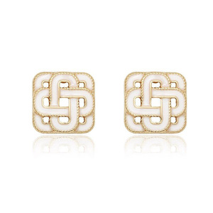 Orecchini a Perno Geometrici Quadrati Classici per Donne, Design Vintage a Rete, per Uso Quotidiano in Ufficio, Accessori Regalo per Feste - Product Image 5