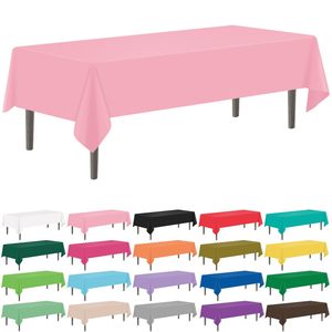 使い捨て長方形ペバ無地テーブルカバー誕生日パーティーイベント用テーブルクロス結婚式のテーブルカバー装飾 - Product Image 1