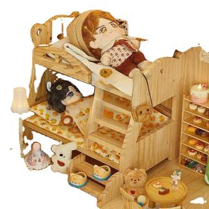 Ensemble <span class=keywords><strong>de</strong></span> <span class=keywords><strong>lit</strong></span> pour poupée en bois massif <span class=keywords><strong>de</strong></span> la série Lafufu Fashion avec lits superposés pour maison <span class=keywords><strong>de</strong></span> poupée, unisexe, à partir <span class=keywords><strong>de</strong></span> 5 ans - Product Image 1