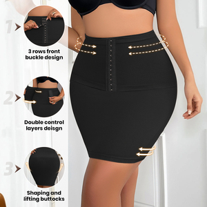 Al por mayor, marca privada, ropa interior femenina: Panty moldeador tipo lápiz de jersey de cintura alta con control de abdomen y levantamiento de glúteos, tallas grandes, efecto adelgazante y realce de glúteos. - Product Image 4