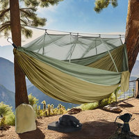 Vente de gros, hamac double léger et confortable pour camping, lit suspendu avec moustiquaire, chaise pivotante