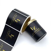 Autocollants adhésifs en vinyle imperméables personnalisés, étiquettes transparentes avec logo en rouleau pour l'emballage et l'impression à usage domestique