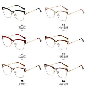 Monture de lunettes carrée en métal Tr90, protection anti-lumière bleue, unisexe, pour utilisation sur ordinateur - Product Image 2