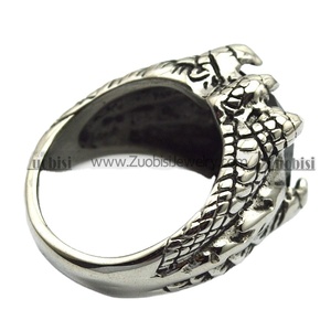 Tùy chỉnh thực hiện 18K mạ vàng sterling bạc lớn động vật Claw vuông đen <span class=keywords><strong>onyx</strong></span> đá vòng - Product Image 3