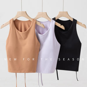 Aoyema primavera espalda ahuecada cuerda Yoga desgaste mujer Fitness deportes <span class=keywords><strong>corpiño</strong></span> chaleco Push up <span class=keywords><strong>sujetador</strong></span> Sexy con almohadilla en el pecho <span class=keywords><strong>Sujetador</strong></span> deportivo - Product Image 3