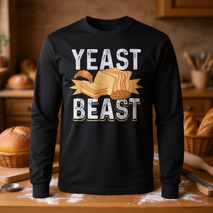 T-shirt à manches longues unisexe col rond pour adulte, promotionnel, Yeast Beast Baker Bakery Bread Maker - Product Image 3