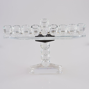 Ménorah Hanouka Lampe <span class=keywords><strong>Bougeoir</strong></span> <span class=keywords><strong>Cristal</strong></span> MH-1840 - Product Image 2