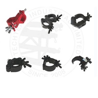 Pince de fixation pivotante en aluminium TECH TEAM CLP5022 certifiée TUV, robuste, capacité de charge 500 kg, pour éclairage de scène intérieur/extérieur